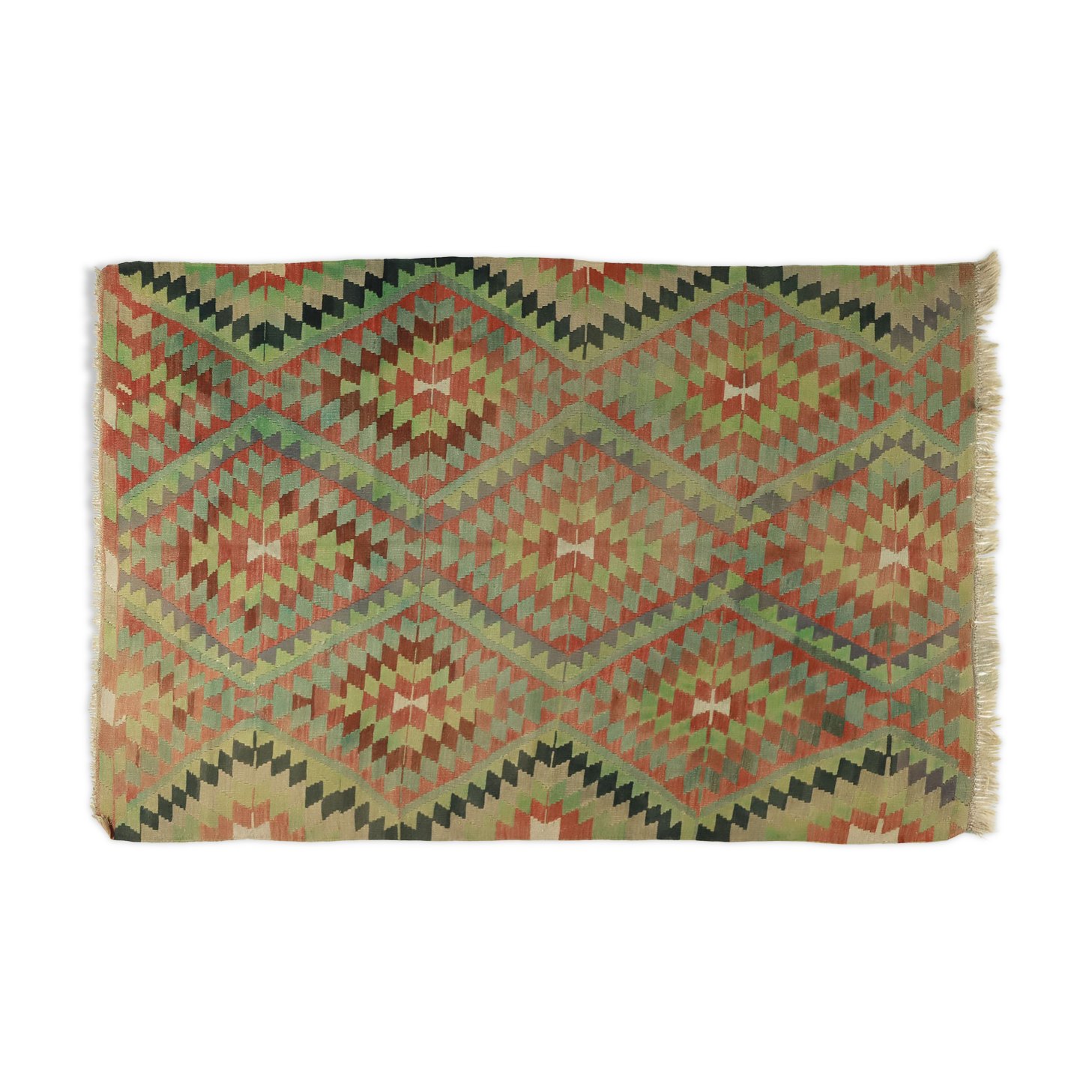 Anatolian handmade kilim rug 248 cm x 154 cm