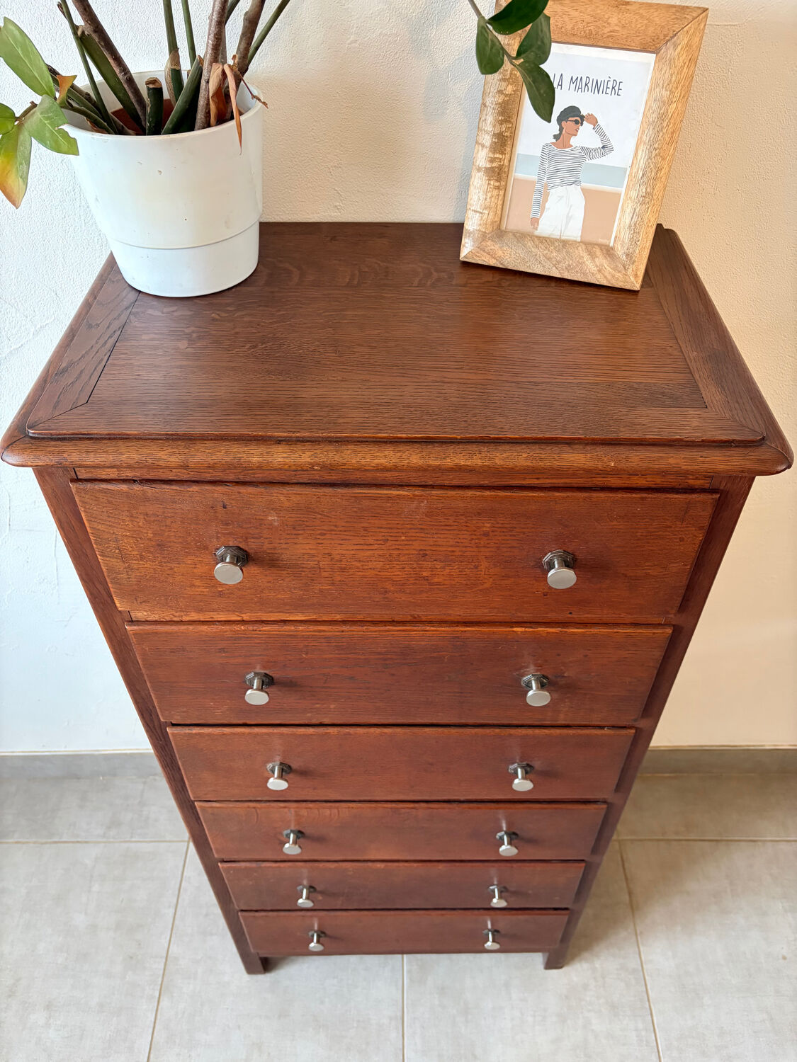 Vintage tall chest of drawers
