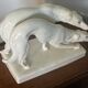 Pair of Borzoi - White Greyhounds - Art Deco ceramic