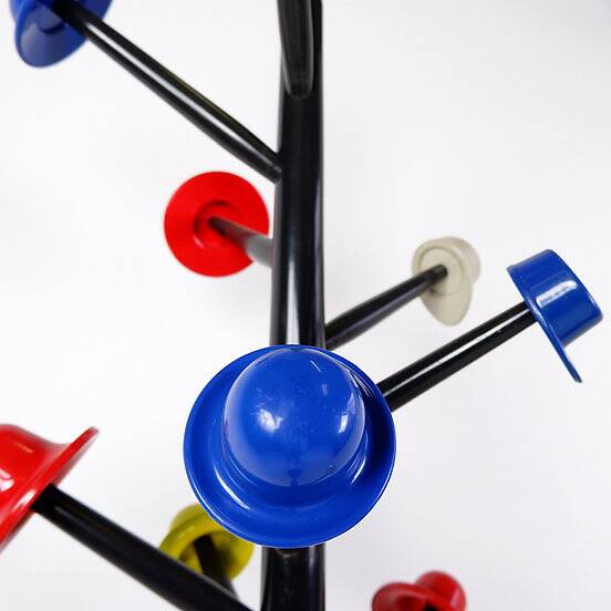 Postmodern coat stand 'Albero dei Cappelli' by Ugo Nespolo for Origlia, 1978