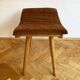 1970's Mid-Century Modern Beechwood Stool with New Upholstery
