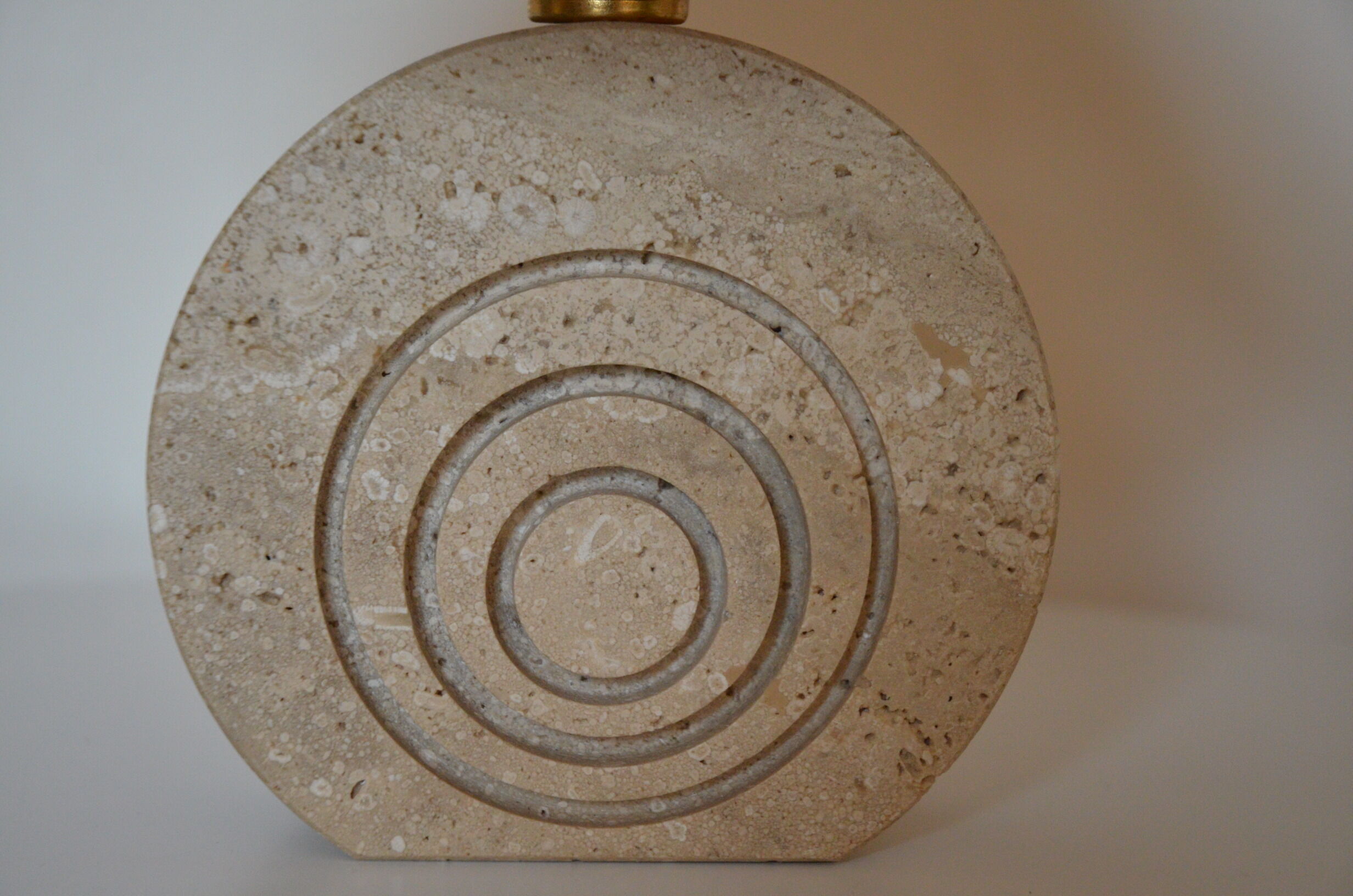 Travertine bedside lamp