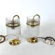 Paire italienne vintage de lampes de table en laiton signées par Sciolari, Italie des années 1970