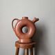 Handmade terracotta vase pottery Mexico