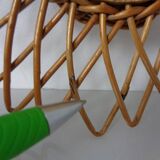 Italian rattan mirror, 1960s