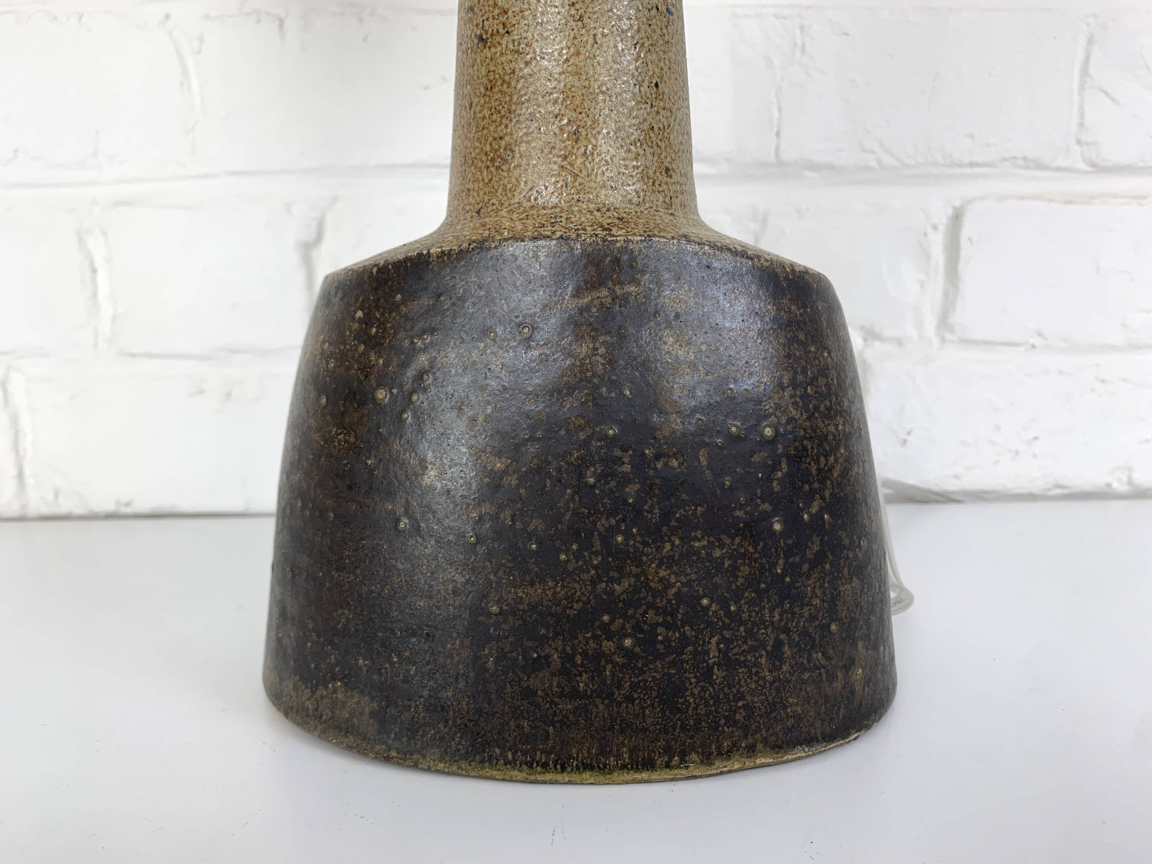 Oval ceramic table lamp, Nils Kähler for HAK, Denmark, 1970