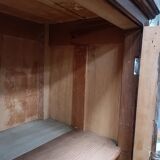 Old showcase, glass door and 4 shelves