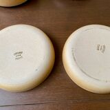 Serving dessert plates Grès France vintage 80s