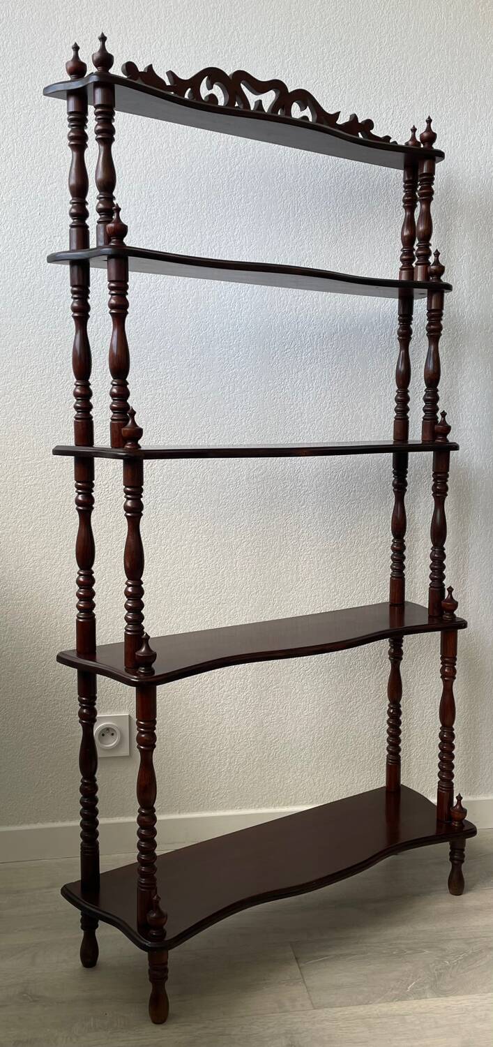 Library - turned wooden shelf