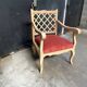 Fauteuil style anglais dossier croisillons