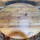 English gateleg coffee table in solid fir from the early 20th century.