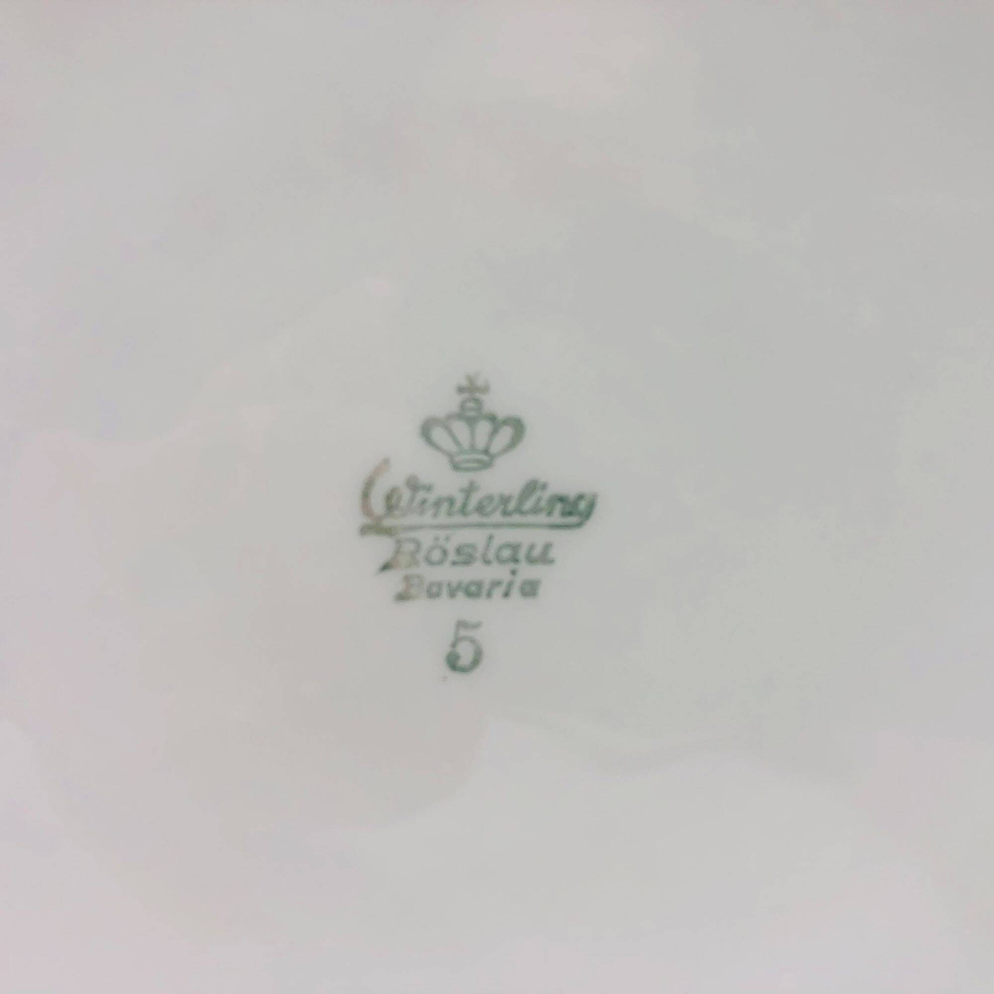 6 Porcelain Deep Plates “Winterling, Roslau - Bavaria”