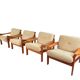 quatre chaises à bras vintage danoises rares par Niels Bach, années 1960