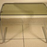 Coffee table glass and chrome 1970