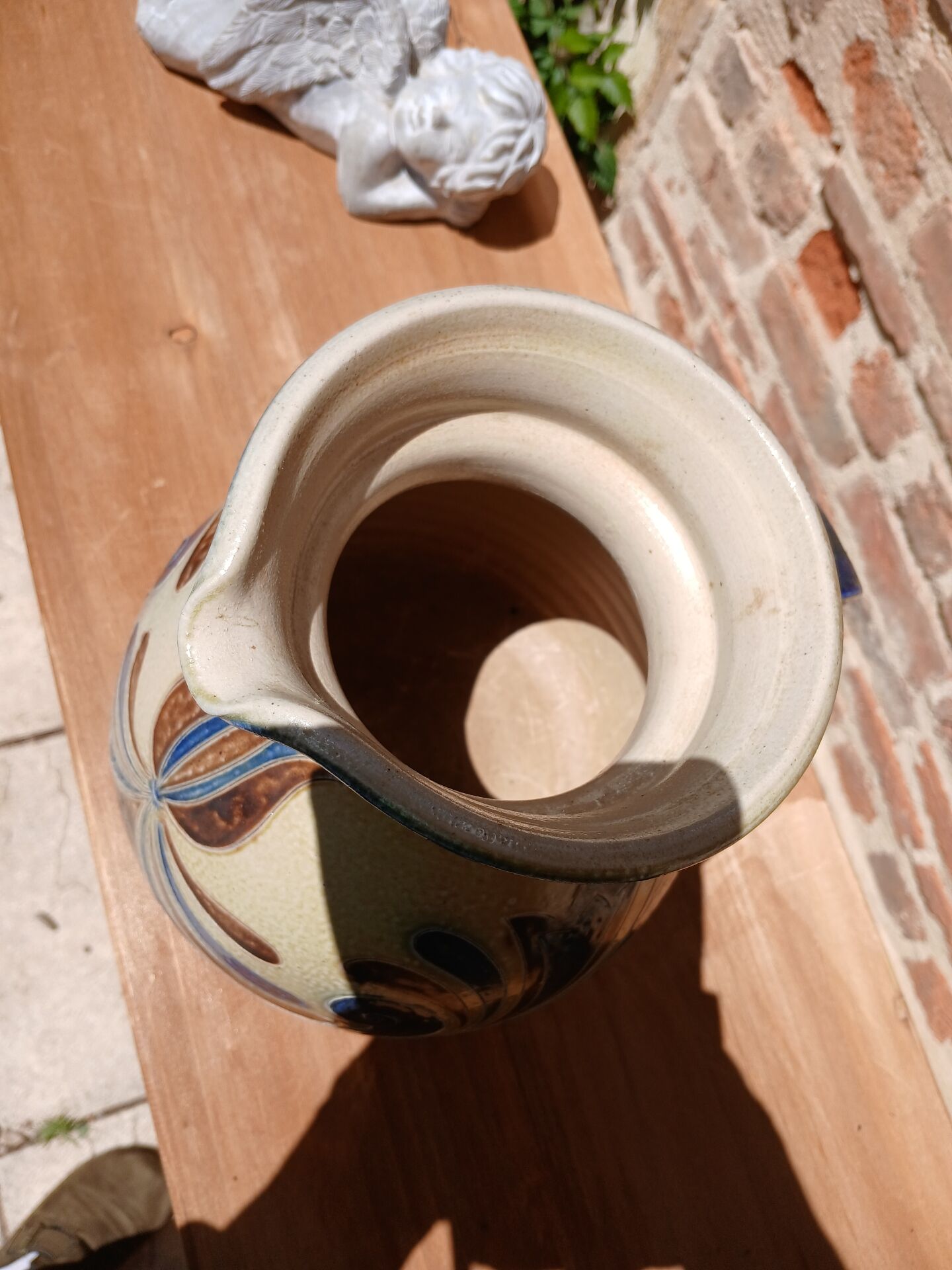 Large jug in handmade pottery
