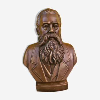Bronze Bust Friedrich Engels, Mid 20th Century