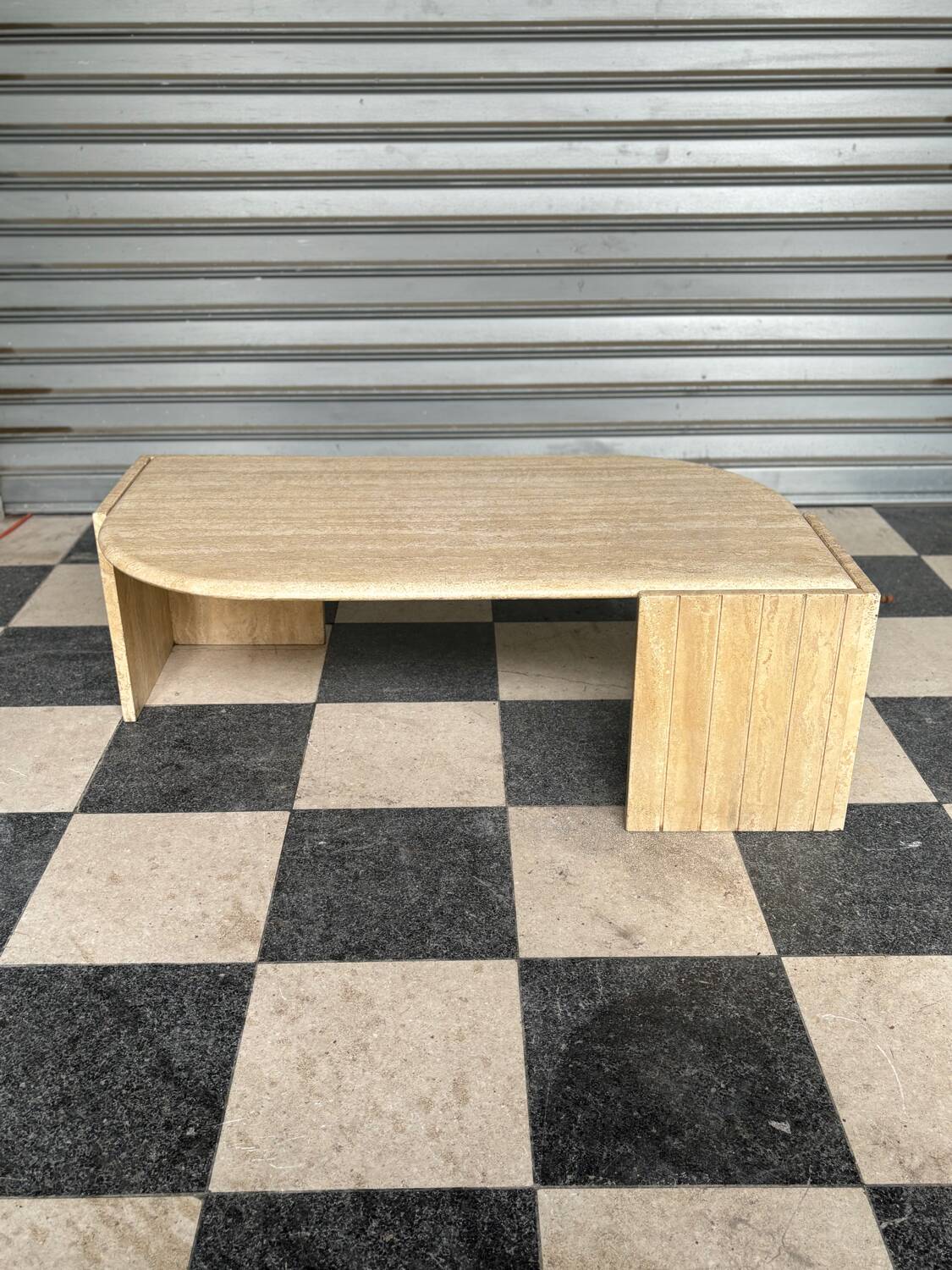 Vintage travertine coffee table