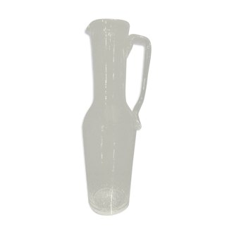 Carafe en verre bullé