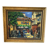 Tableau signé de Montmartre à Paris