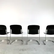 Chaises de salle à manger vintage par Cidue, ensemble de 4, années 1970