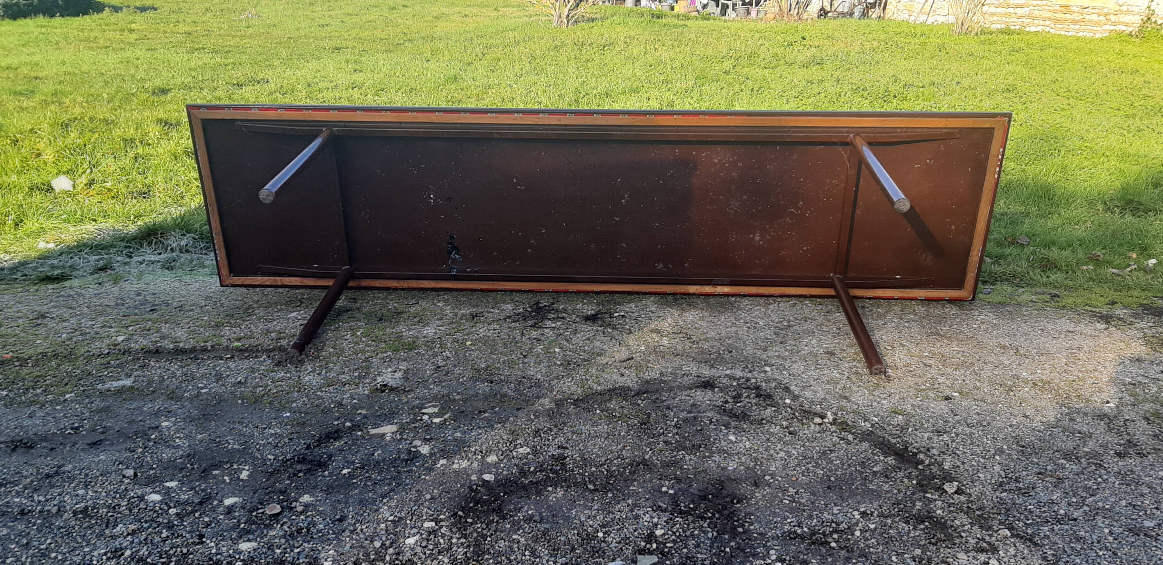 Industrial iron and wood table