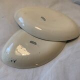 5 plats en faïence bleue ancienne Longchamp 1930 modèle Marcel
