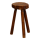 Tabouret tripode en bois massif