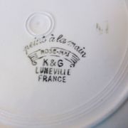 4 assiettes creuses K et G Luneville modèle Rose Mai 2106201