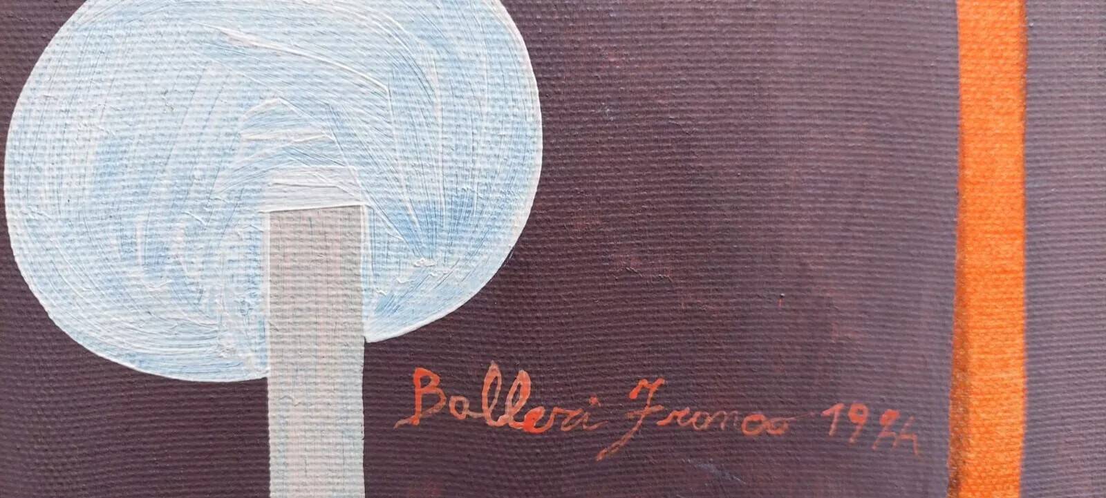 Abstract painting franco balleri 1974 oil on canvas