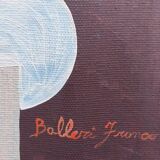 Abstract painting franco balleri 1974 oil on canvas