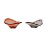 Scandinavian glass cups pair 1960