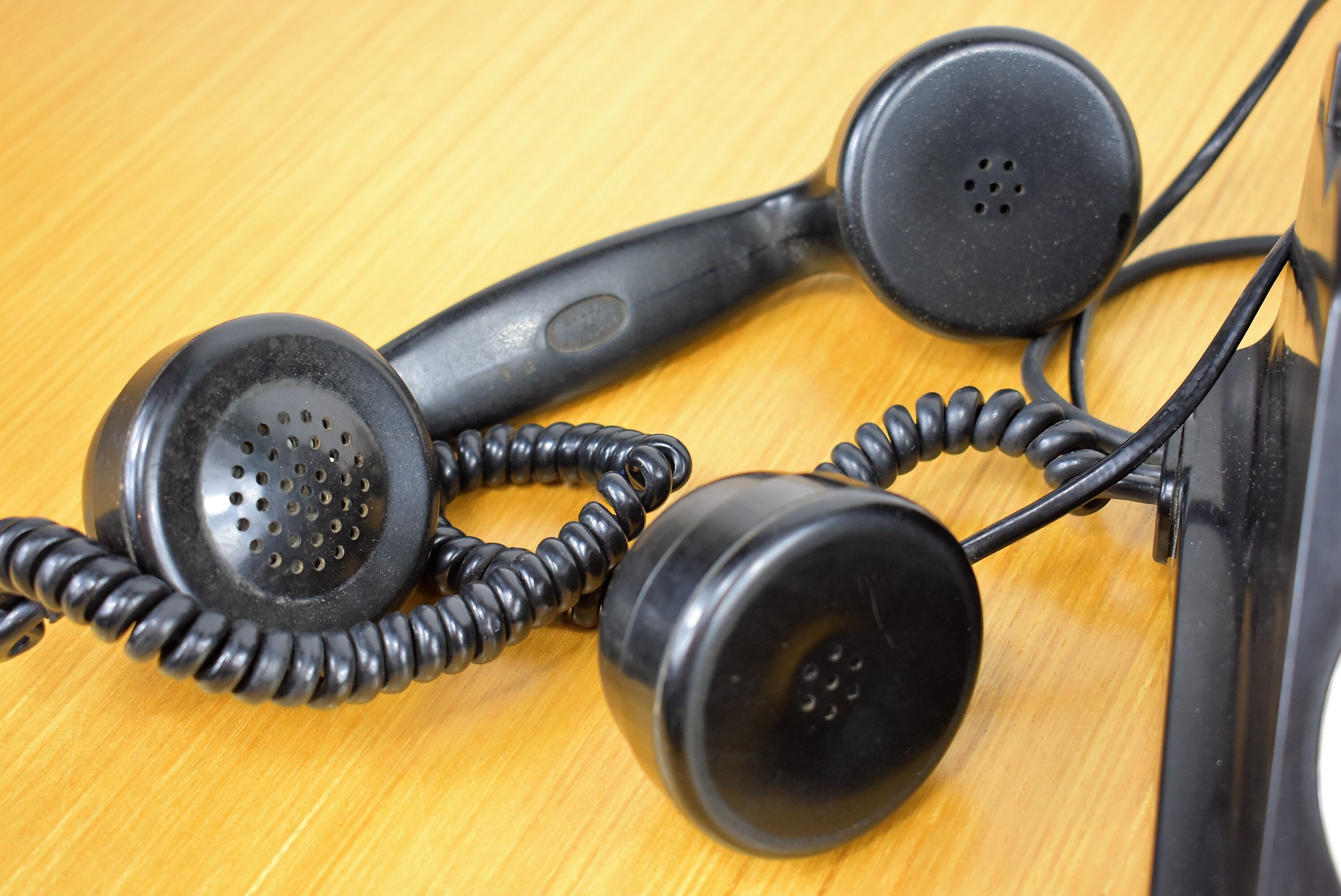 Old black Bakelite phone