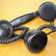 Old black Bakelite phone