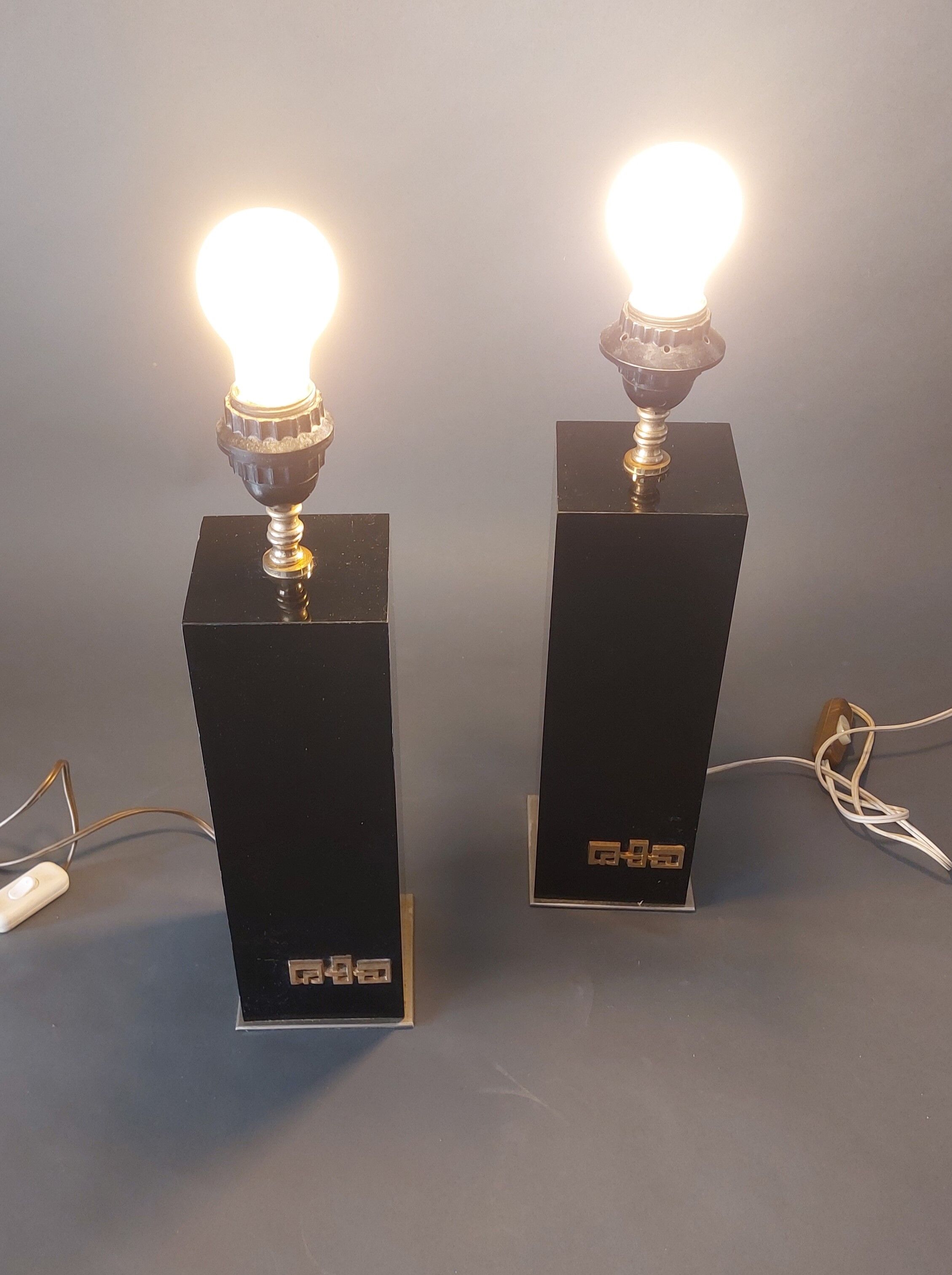 Pair of lamps 1960/1970 black.