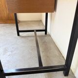 Modernist 50s oak metal desk