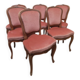 6 chaises Louis xv