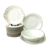 Service 12 assiettes et plats porcelaine