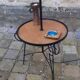 Lampadaire vintage année 50/60 fer forgé laqué noir