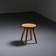 Pine stool by René Martin, France, circa 1965