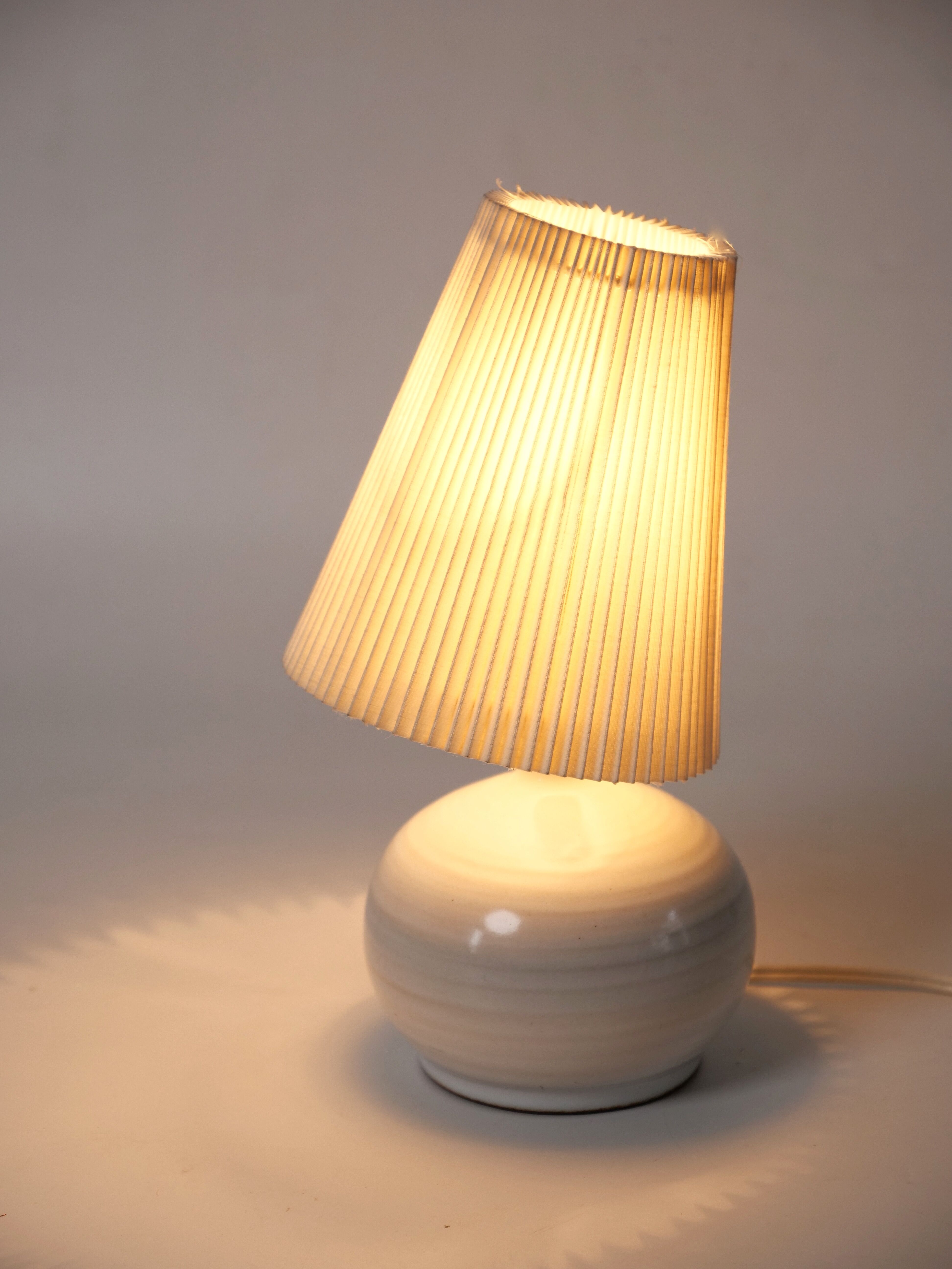 Terracotta lamp signed