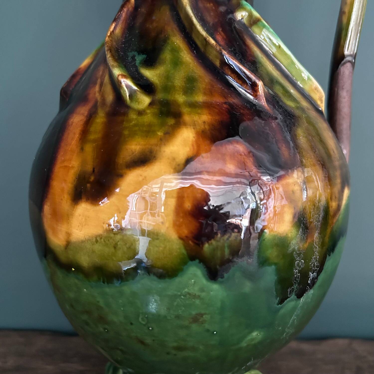 Large Provençal jug signed AC