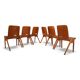 Set of 6 stackable dining chairs in Bauhaus style, 1960