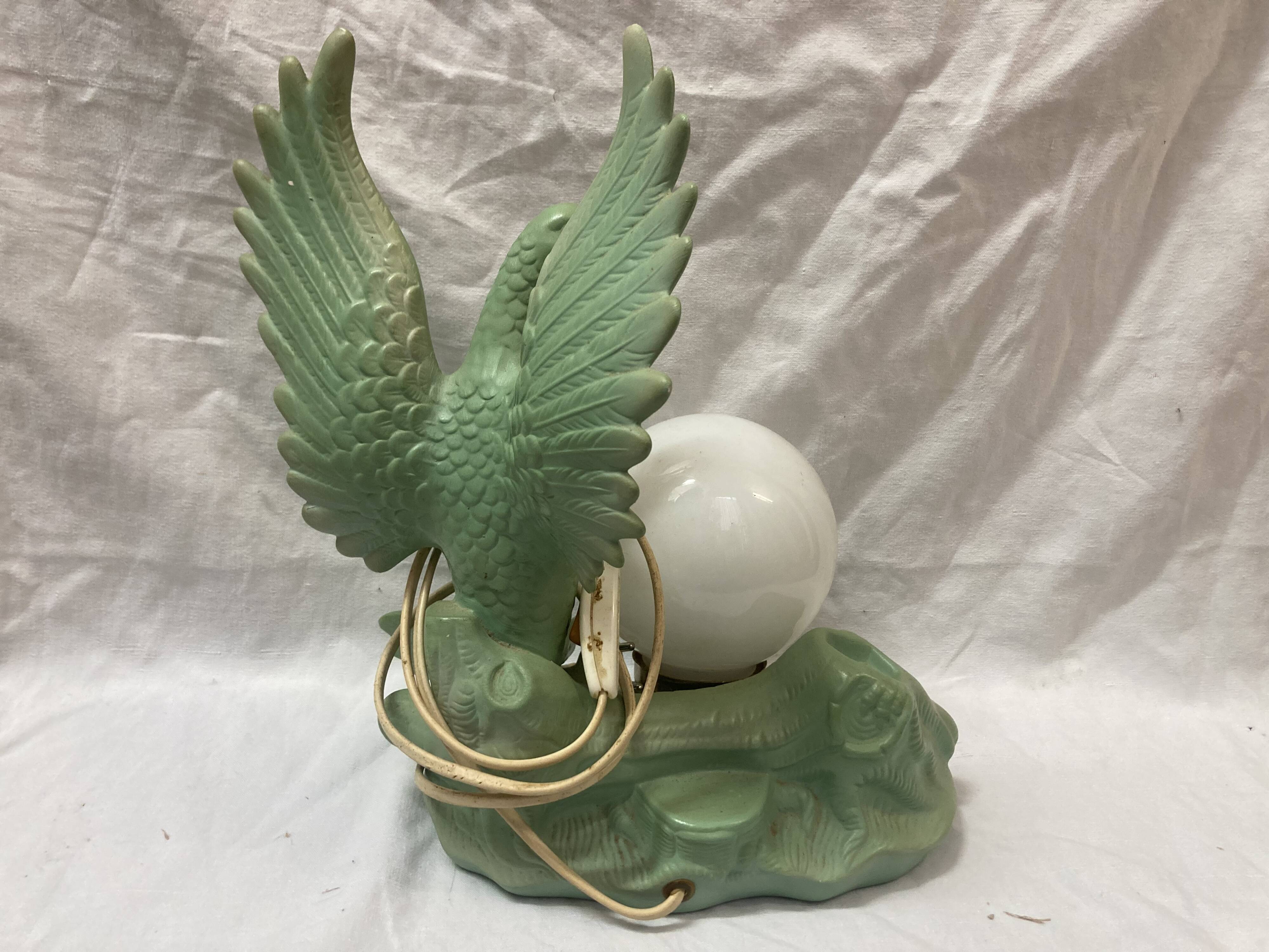 Dove & opaline art deco lamp