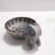 Gray Fat Lava Earthenware Catchall / Videpoche by Lino Zaramella, Signed