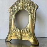 art nouveau antique brass metal picture frame
