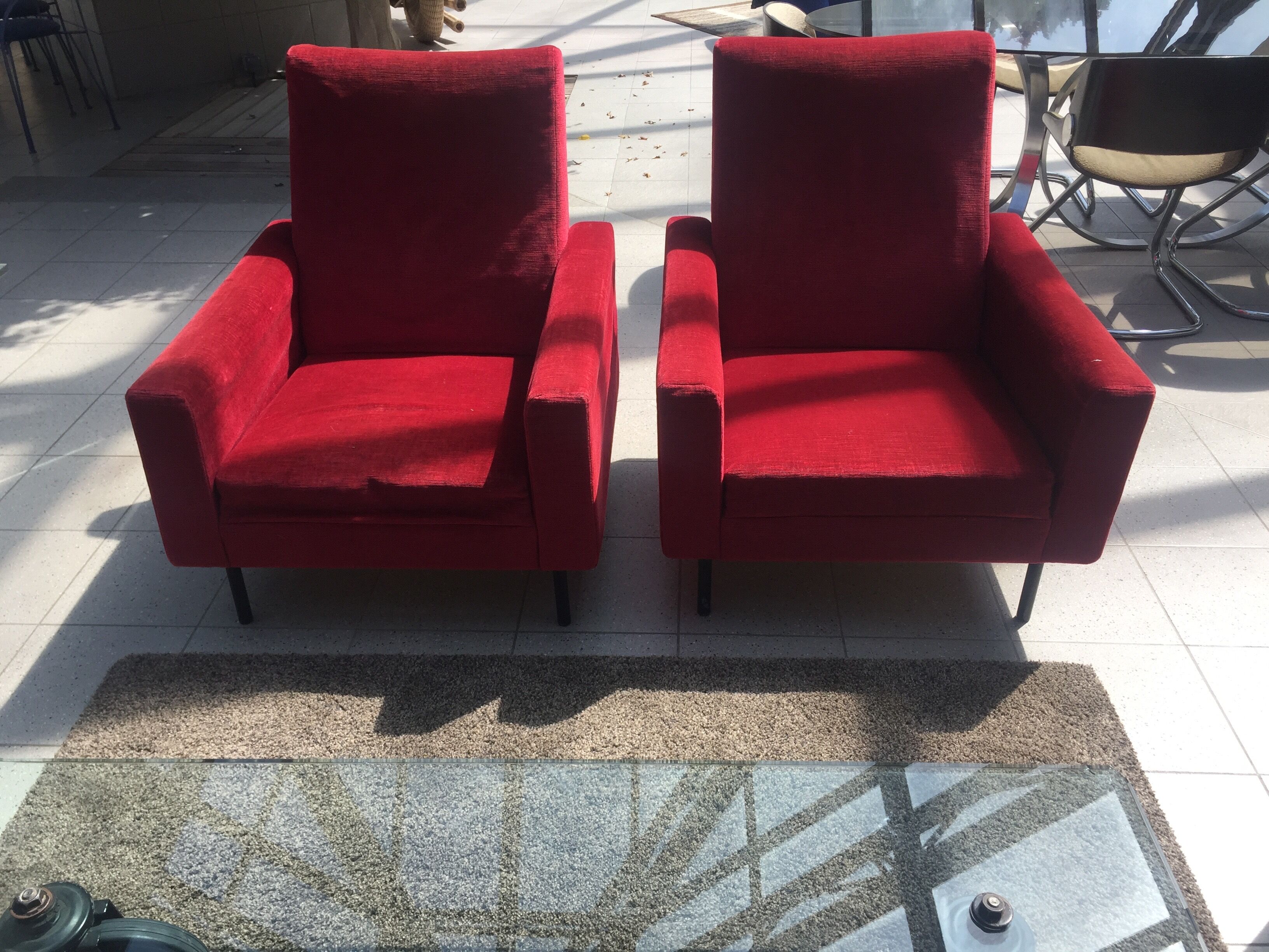Pair of Italian vintage armchairs, ZOL edition by Louis Paolozzi 1950s