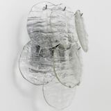 J.T. Kalmar Wall Light Frosted Glass Disc Modernist, Austria, 1960s