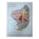 Original map of the Massif Central 37x27cm - 1908