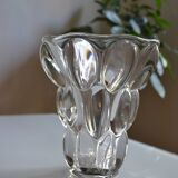 Vintage crystal vase, glassware to be identified, circa 1950 - 1960.
