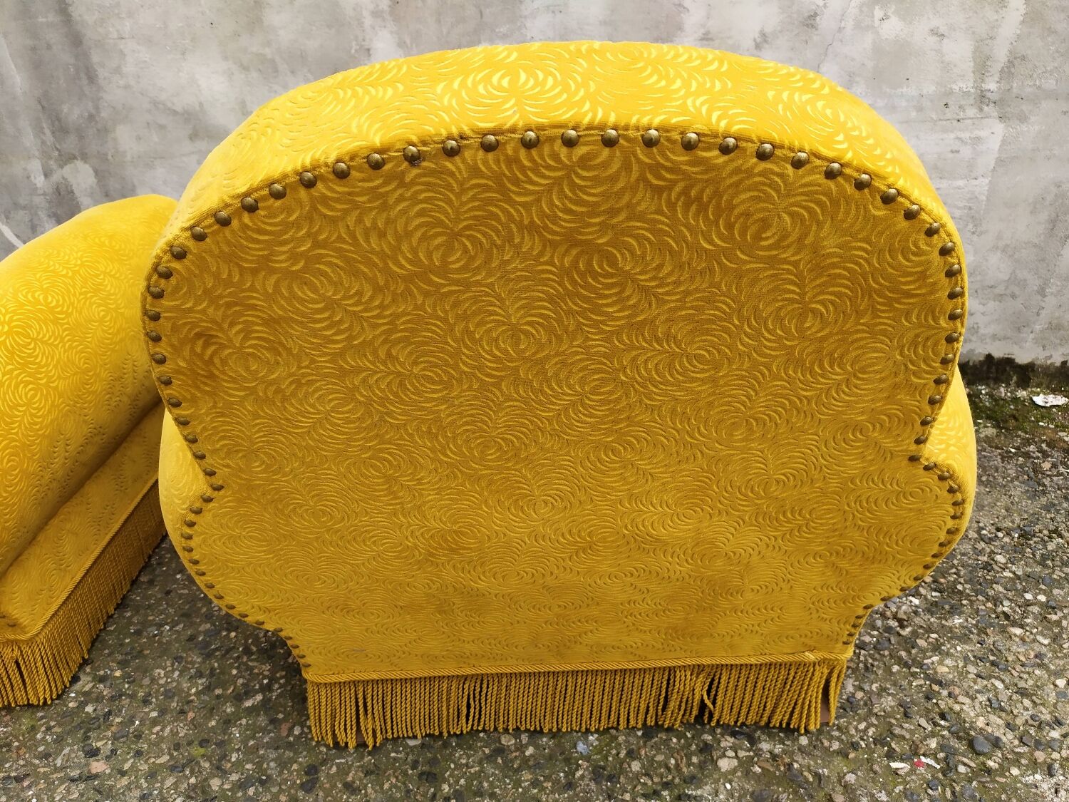 Pair of mustard club chairs